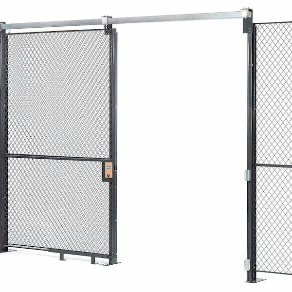 Global Industrial Wire Mesh Sliding Gate, 10x3 603340 - main